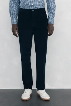 Pedro del Hierro Pantalón 5 bolsillos pana slim fit Azul Sale