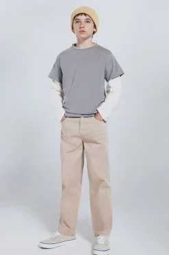 Springfield Kids Pantalón 5 bolsilos ancho niño beige