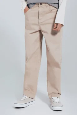 Springfield Kids Pantalón 5 bolsilos ancho niño beige