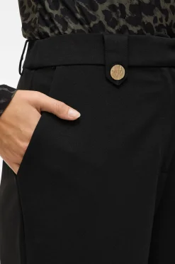 Vila Pantalón ancho con botones Negro Online