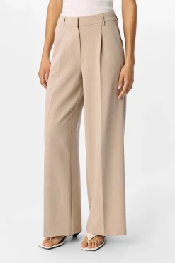 Object Pantalón ancho con pinzas Marr&oacute;n Best