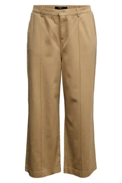 Vero Moda Curve Pantalón ancho talla grande Marr&oacute;n Outlet