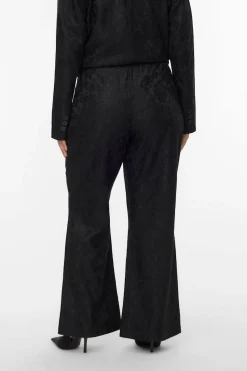Vero Moda Curve Pantalón campana encaje talla grande Negro Outlet