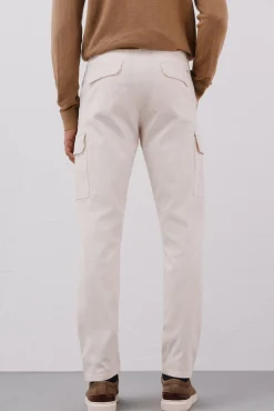 Cortefiel Pantalón cargo ligero Marfil Clearance