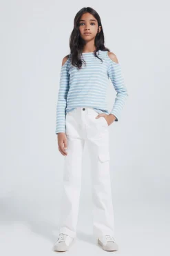 Springfield Kids Pantalón cargo niña blanco Clearance