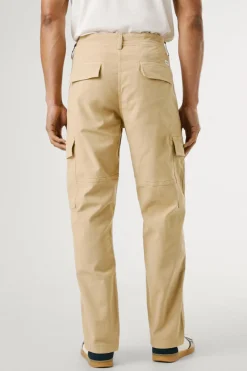 Pepe Jeans Pantalón cargo regular tejido ligero. beige Discount