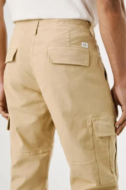 Pepe Jeans Pantalón cargo regular tejido ligero. beige Discount