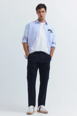 Springfield Pantalón cargo slim fit azul Discount