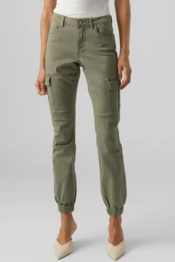 Vero Moda Pantalón cargo tobillero Verde Discount