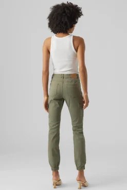 Vero Moda Pantalón cargo tobillero Verde Discount