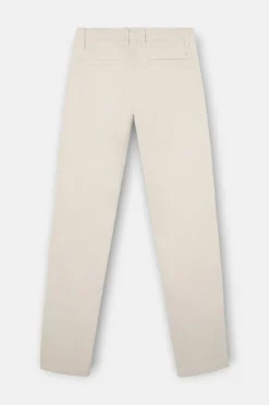 Silbon Pantalón chino casual pinzas Marfil Outlet