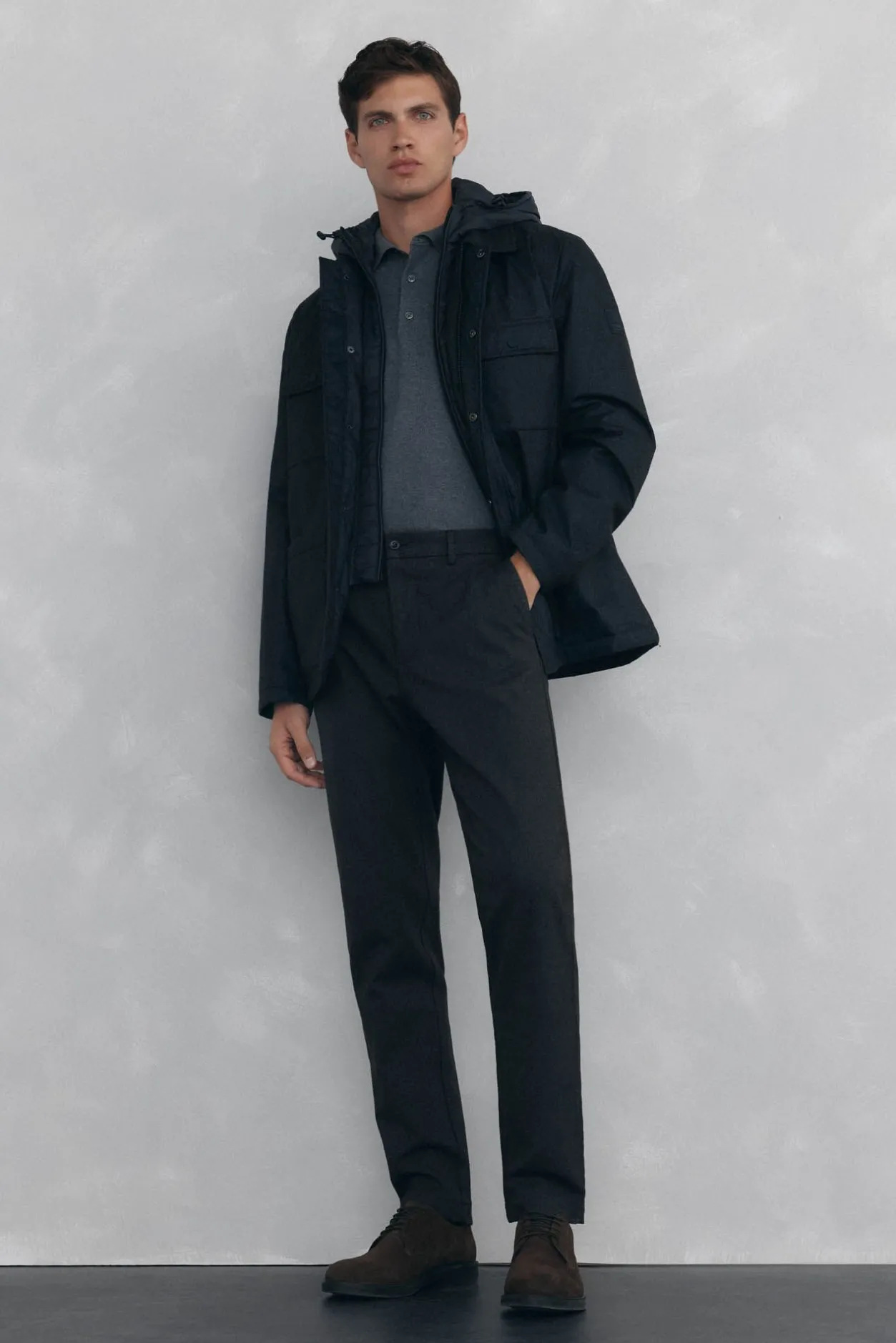 Pedro del Hierro Pantalón chino confort Gris