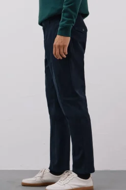 Cortefiel Pantalón chino confort regular fit Azul marino Sale