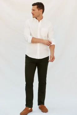 Cortefiel Pantalón chino ligero regular fit Kaki Best