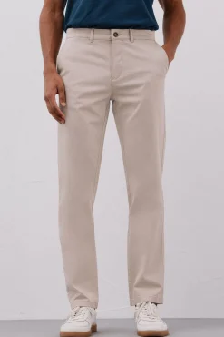 Cortefiel Pantalón chino ligero regular fit Beige Best