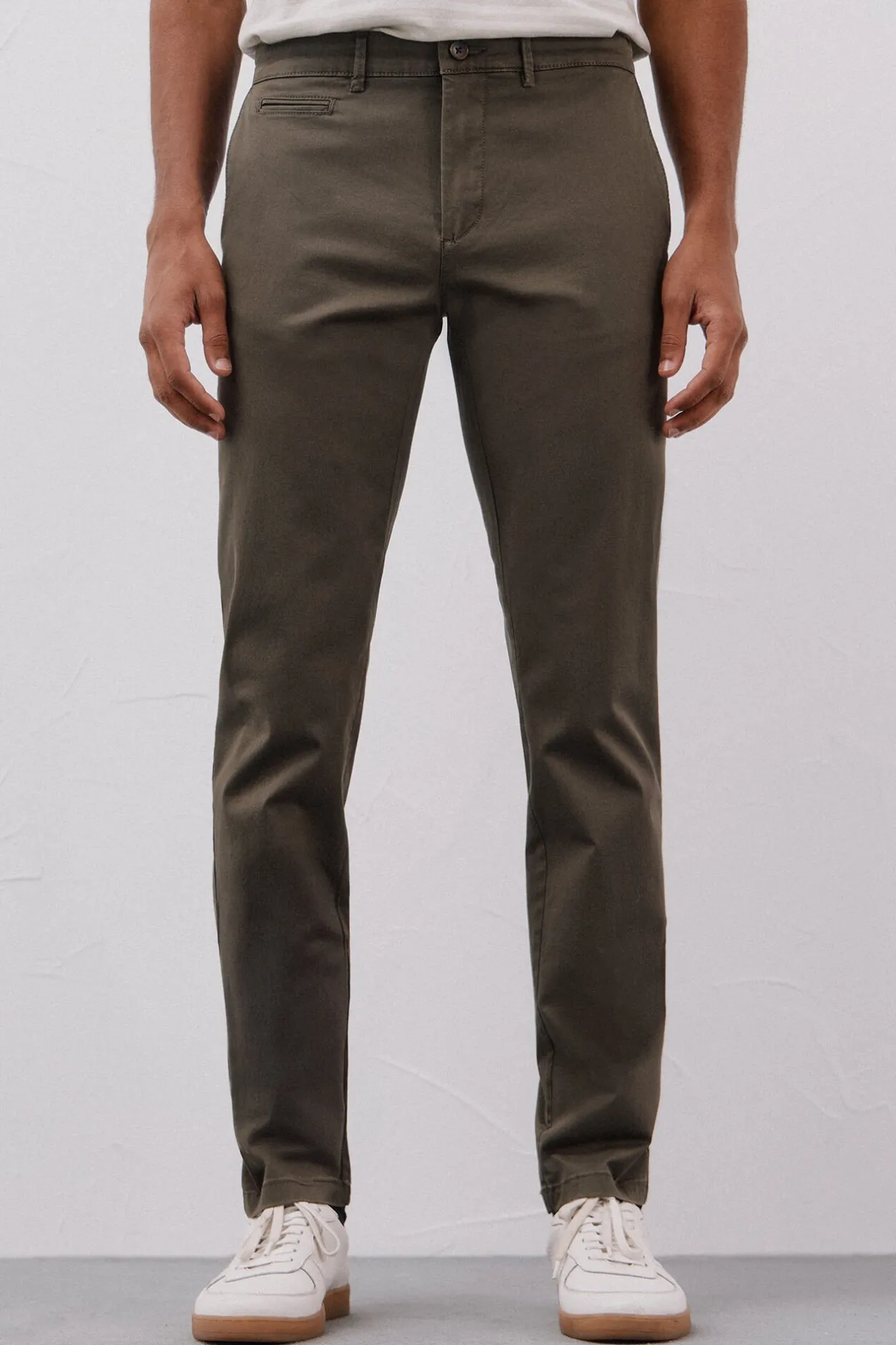 Cortefiel Pantalón chino ligero slim fit Kaki Best