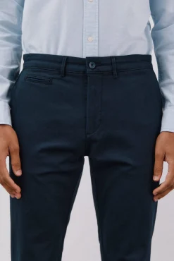 Cortefiel Pantalón chino ligero slim fit Azul marino Hot