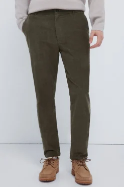 Springfield Pantalón chino micro pana slim fit kaki Online