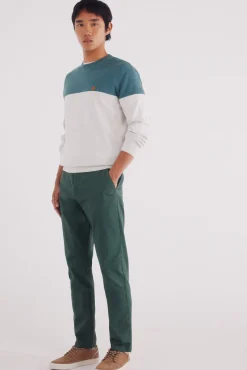Springfield Pantalón chino microestampado slim fit verde Best