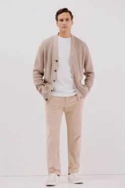 Cortefiel Pantalón chino pana Beige New