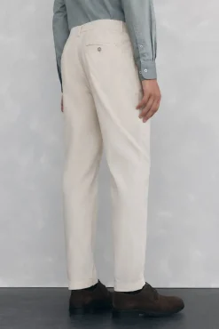 Pedro del Hierro Pantalón chino pana ligera slim fit Crudo Hot