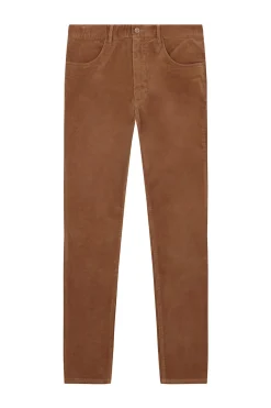 Pedro del Hierro Pantalón chino pana ligera slim fit Marr&oacute;n Clearance