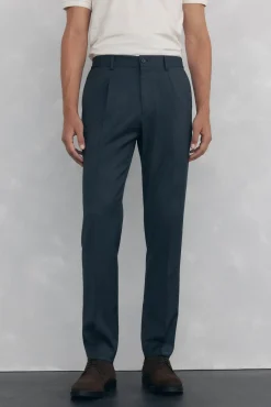 Pedro del Hierro Pantalón chino pinzas tapered fit Gris Discount