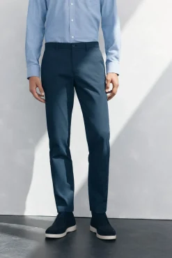 Pedro del Hierro Pantalón chino print slim fit Azul Sale
