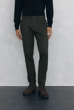Pedro del Hierro Pantalón chino print slim fit Verde Hot