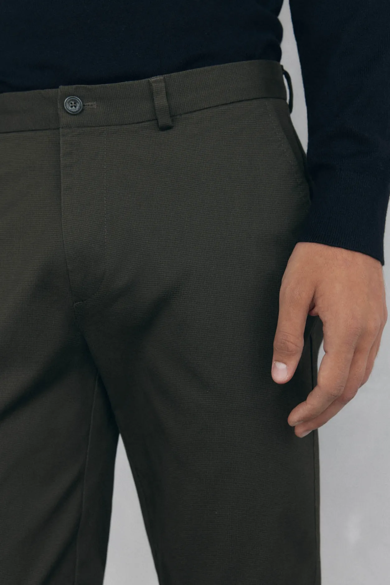 Pedro del Hierro Pantalón chino print slim fit Verde Hot