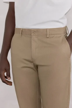 Pedro del Hierro Pantalón chino print slim fit Beige Discount