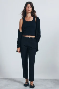 Springfield Pantalón chino recto negro Hot