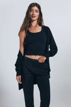 Springfield Pantalón chino recto negro Hot