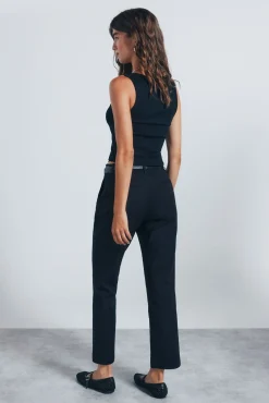 Springfield Pantalón chino recto negro Hot