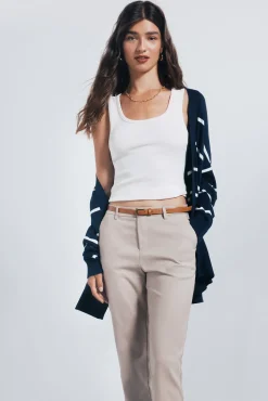 Springfield Pantalón chino recto beige Outlet