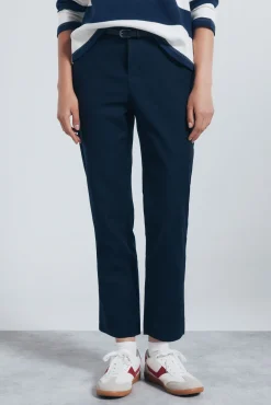 Springfield Pantalón chino recto azul Hot