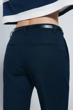 Springfield Pantalón chino recto azul Hot