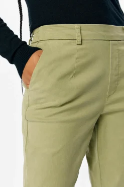 Object Pantalón chino sarga Verde Discount