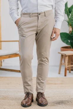 Celopman Pantalón Chino Skinny beige Clearance