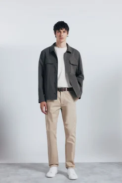 Springfield Pantalón chino slim fit beige Hot