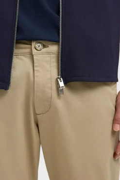 Selected Pantalón chino Slim Fit confeccionado con algodón orgánico Beige Discount