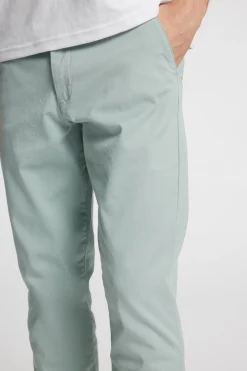 Selected Pantalón chino Slim Fit confeccionado con algodón orgánico Verde