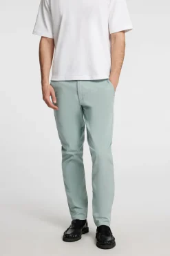 Selected Pantalón chino Slim Fit confeccionado con algodón orgánico Verde