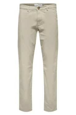Selected Pantalón chino Slim Fit confeccionado con algodón orgánico Beige