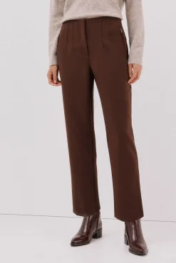 Cortefiel Pantalón cremalleras Marr&oacute;n oscuro New