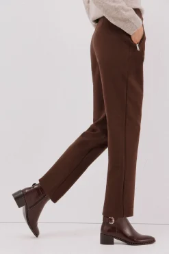 Cortefiel Pantalón cremalleras Marr&oacute;n oscuro New