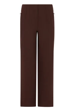 Cortefiel Pantalón cremalleras Marr&oacute;n oscuro New