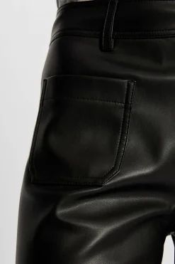 Morgan Pantalón cuero sintético Negro