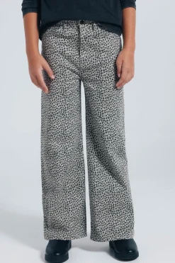 Springfield Kids Pantalón culotte animal print niña beige Clearance