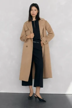 Pedro del Hierro Pantalón culotte con cinturón Negro Outlet